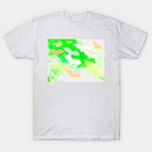 Bats In Flight Pastel Green T-Shirt